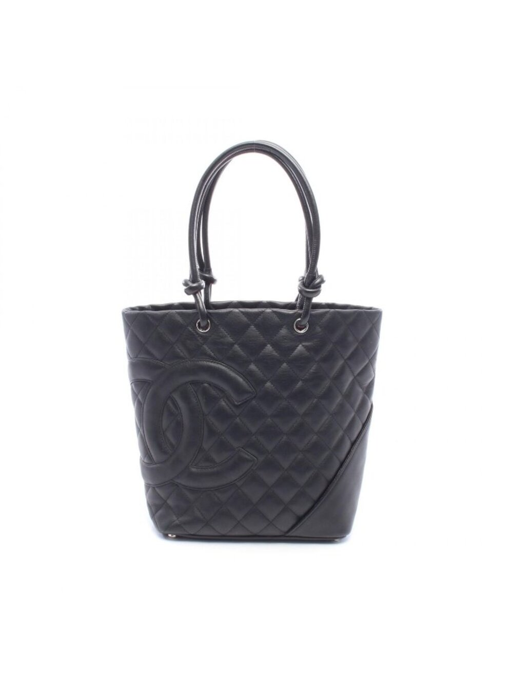 Chanel Tote Bag Cambon Line Medium Black Leather
